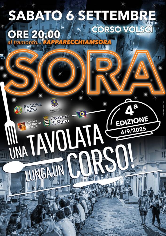 Una tavolata lunga un Corso