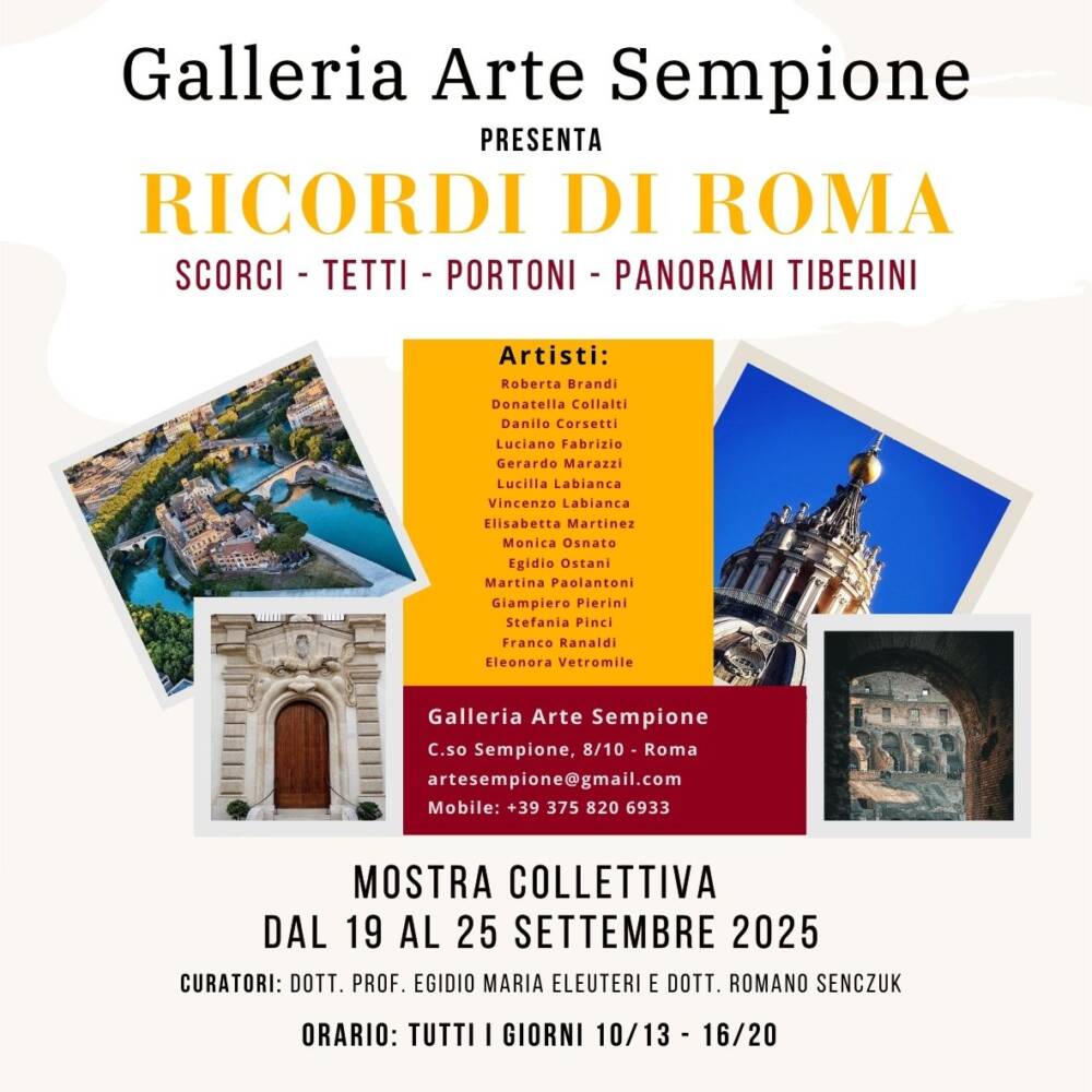 Mostra di pittura collettiva "Ricordi di Roma"