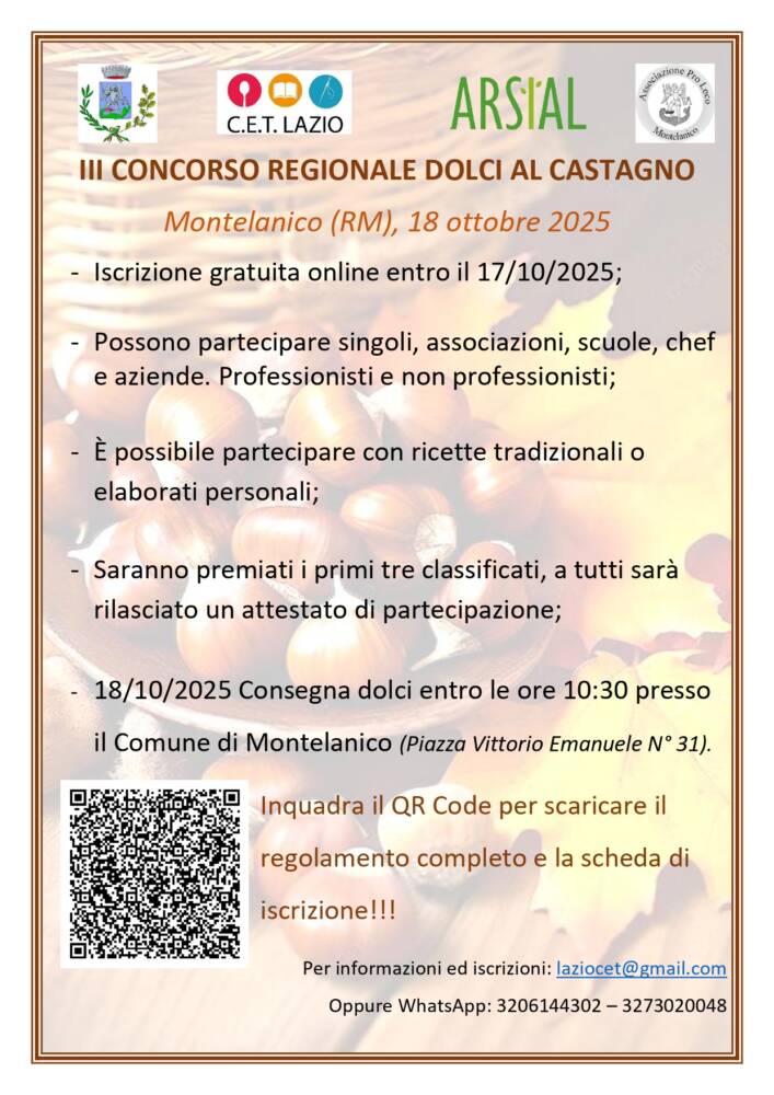 III Concorso Regionale Dolci al Castagno