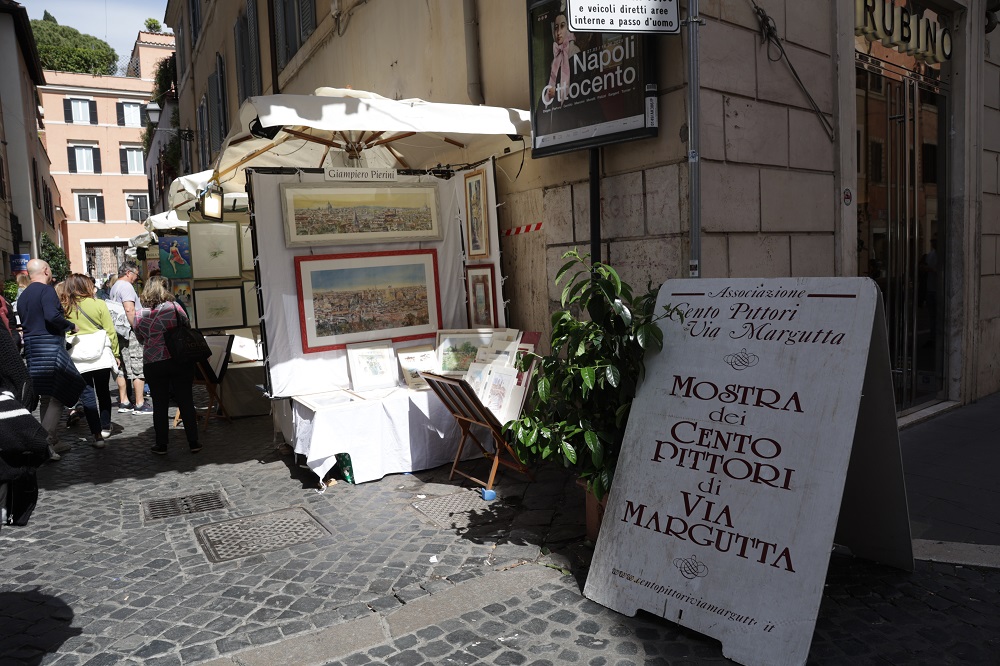 124° edizione 100 Pittori Via Margutta: Gigi Proietti e i suoi colori di Roma