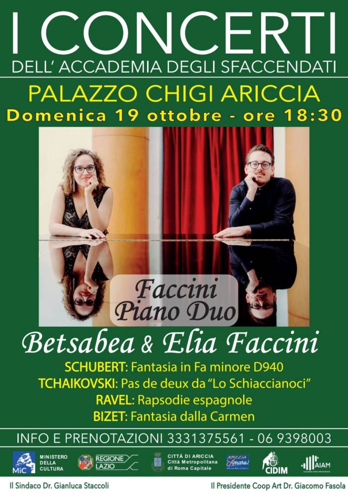 Faccini Piano Duo interpreta Schubert, Čajkovskij, Ravel e Bizet