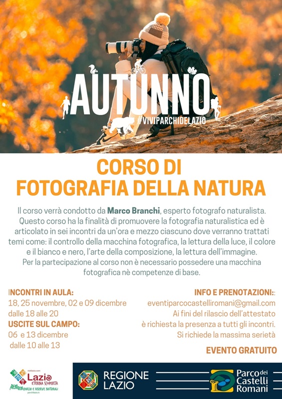 Corso gratuito di Fotografia della Natura