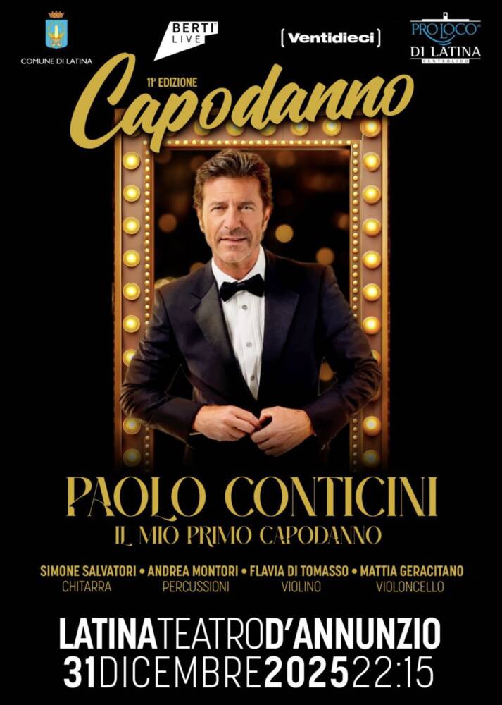 Capodanno 2025 al Teatro D’Annunzio di Latina con Paolo Conticini