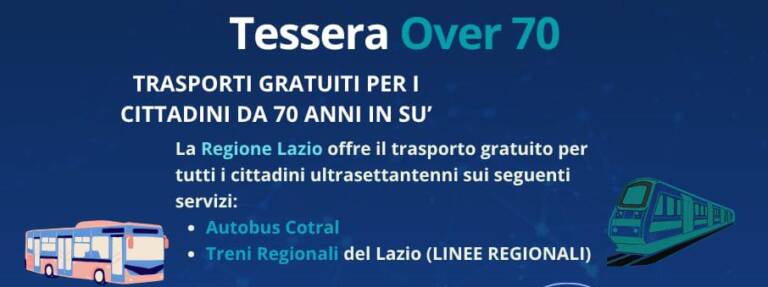 Mobilità nel Lazio: trasporti gratuiti per gli Over 70