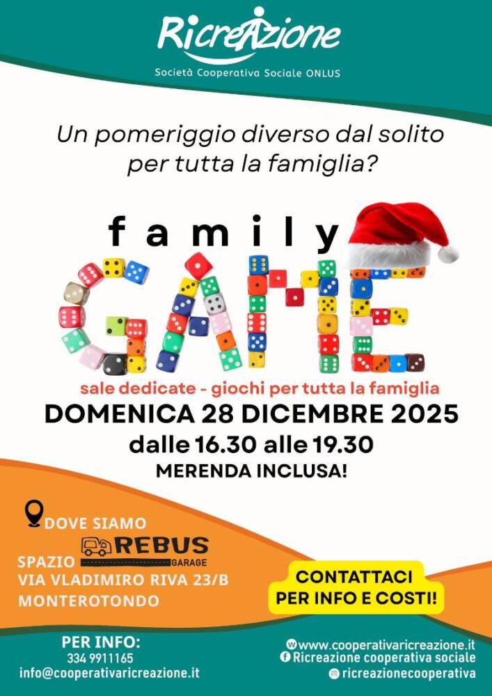 Family Game: un pomeriggio di gioco per tutta la famiglia