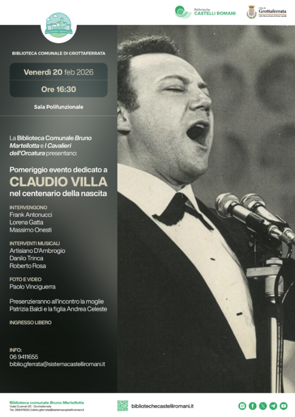 Eventi nel Lazio: Sagre, Concerti e Cosa Fare CLAUDIO VILLA nel centenario della nascita