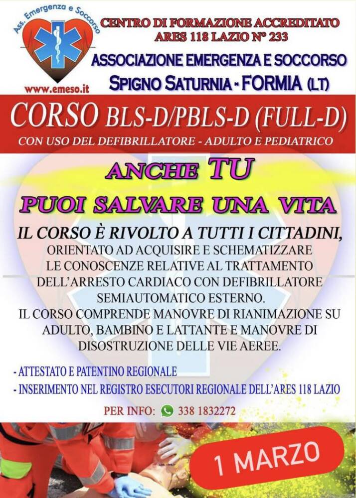 Corso di formazione BLS-D/PBLS-D