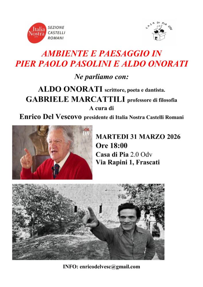 Musica, Spettacoli e Danza nel Lazio nel Lazio Ambiente e Paesaggio in Pier Paolo Pasolini e Aldo Onorati