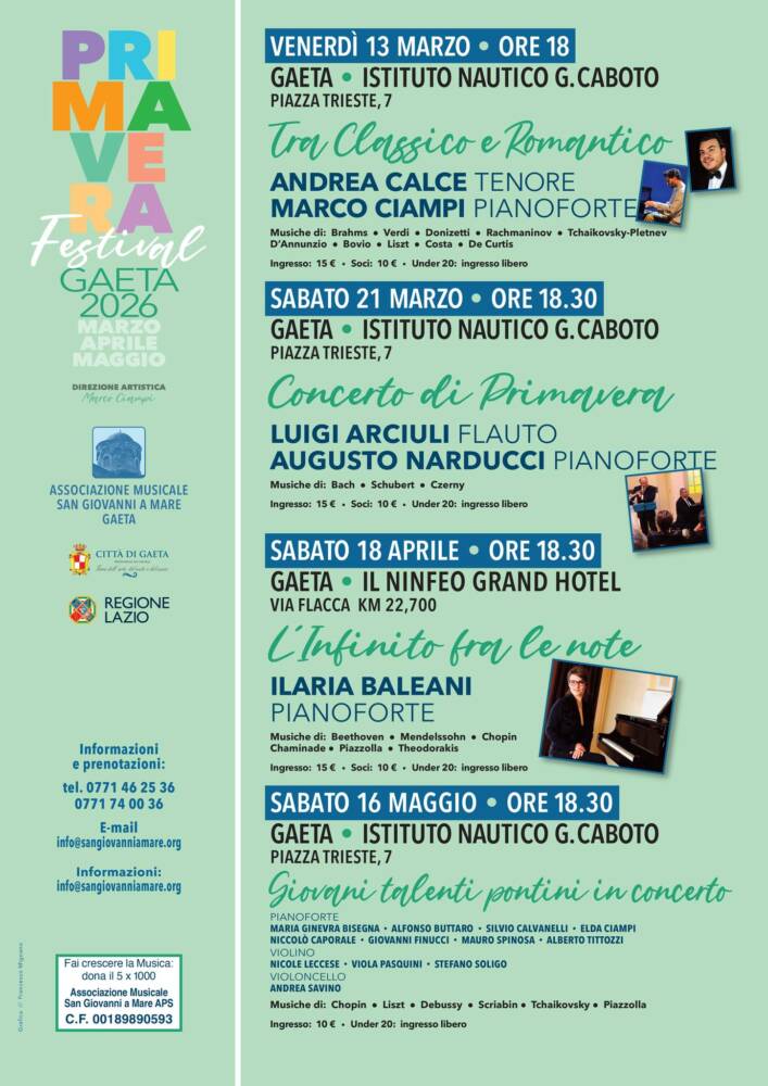 Giovani talenti pontini in concerto