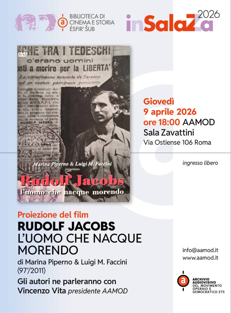 Proiezione del film RUDOLF JACOBS
