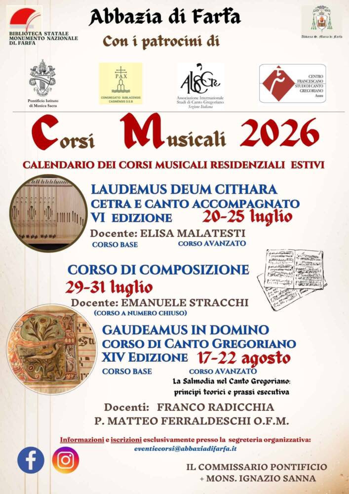 Corsi Musicali all'Abbazia di Farfa