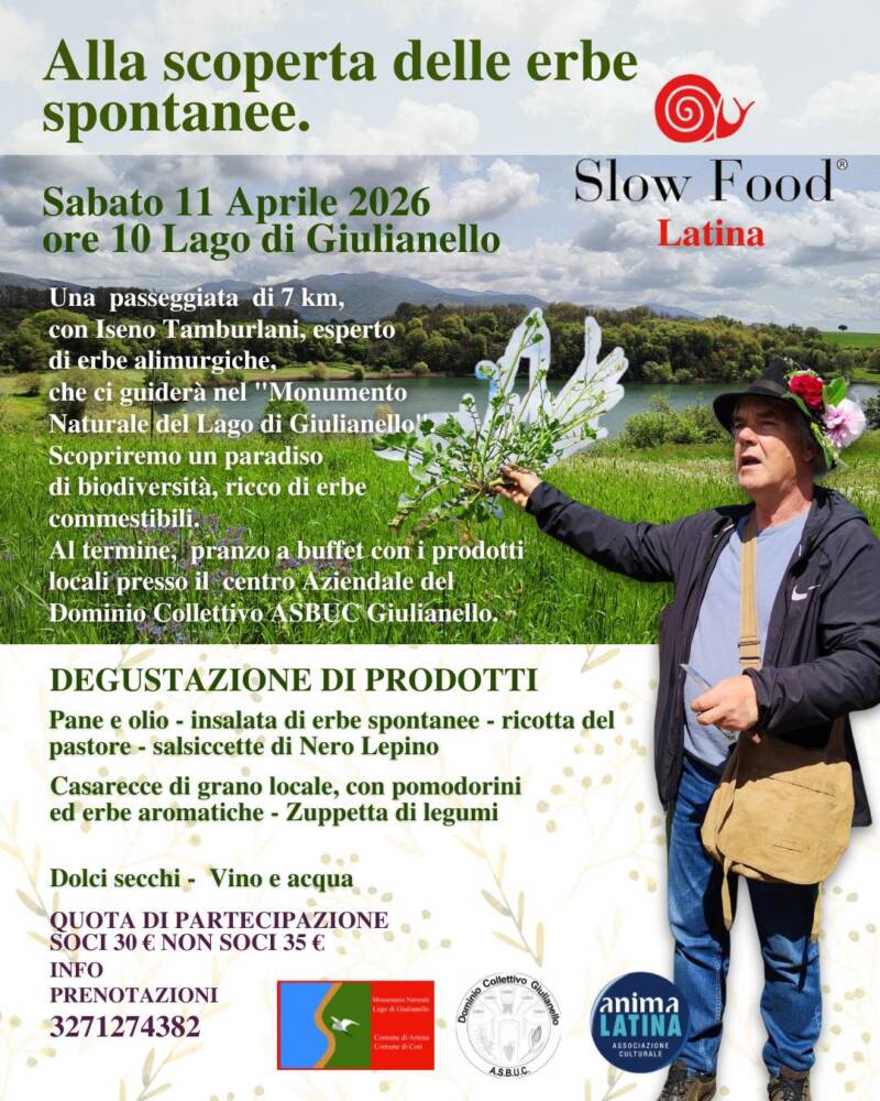 Alla scoperta delle erbe spontanee al Lago di Giulianello