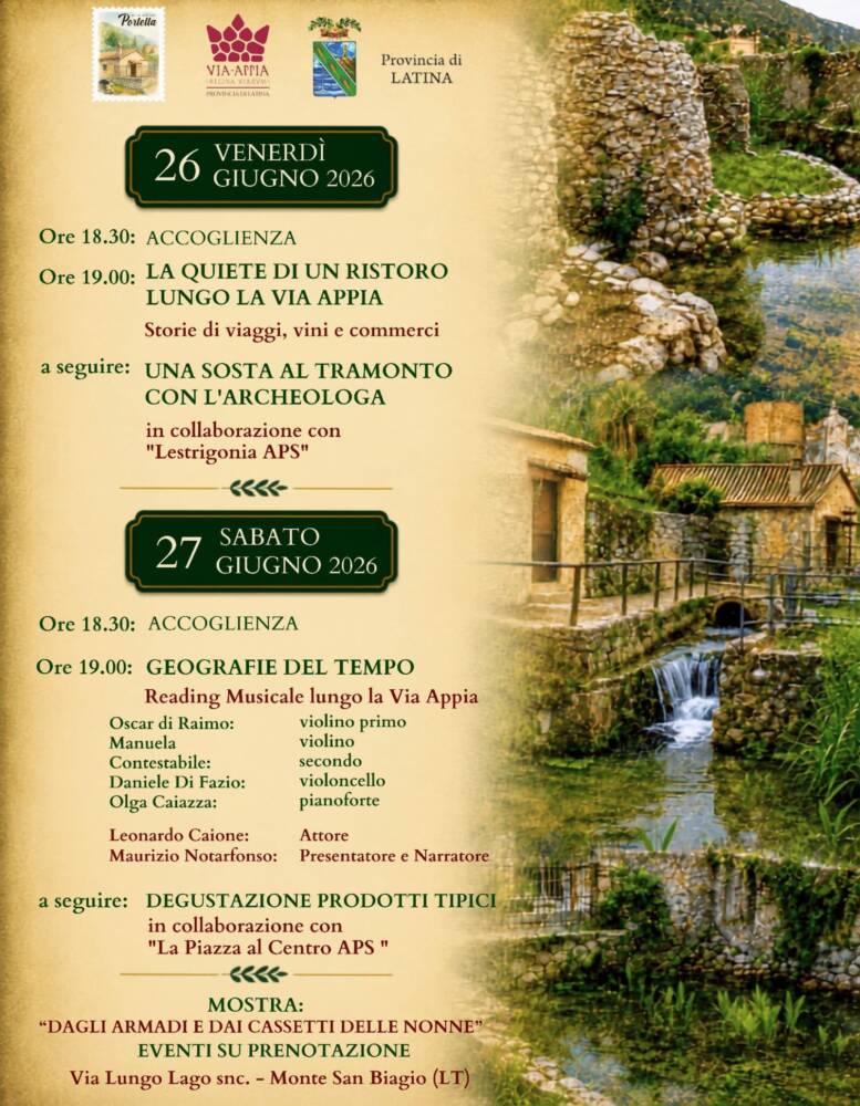Eventi nel Lazio: Sagre, Concerti e Cosa Fare Cammina nella Storia. Ascolta la Memoria. Vivi la Via Appia