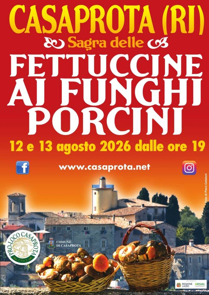Sagre nel Lazio Sagra delle fettuccine ai funghi porcini