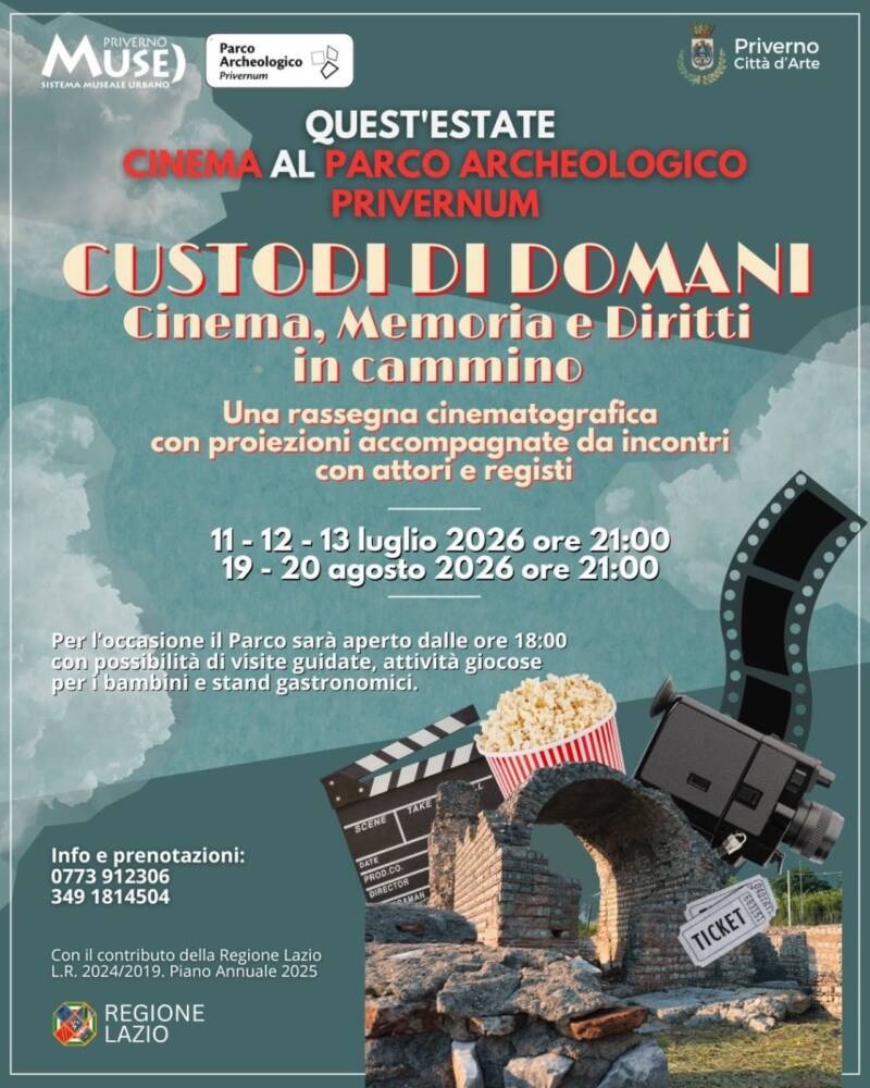 Musica e Spettacolo nel Lazio CUSTODI DI DOMANI – Cinema, Memoria e Diritti in cammino