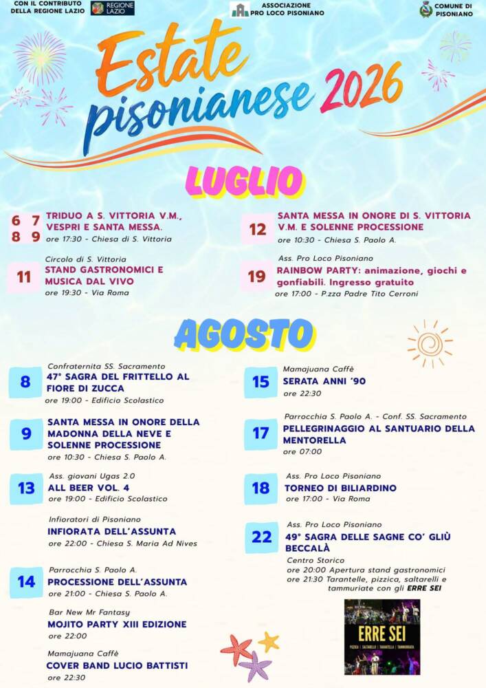 Musica e Spettacolo nel Lazio Estate Pisonianese