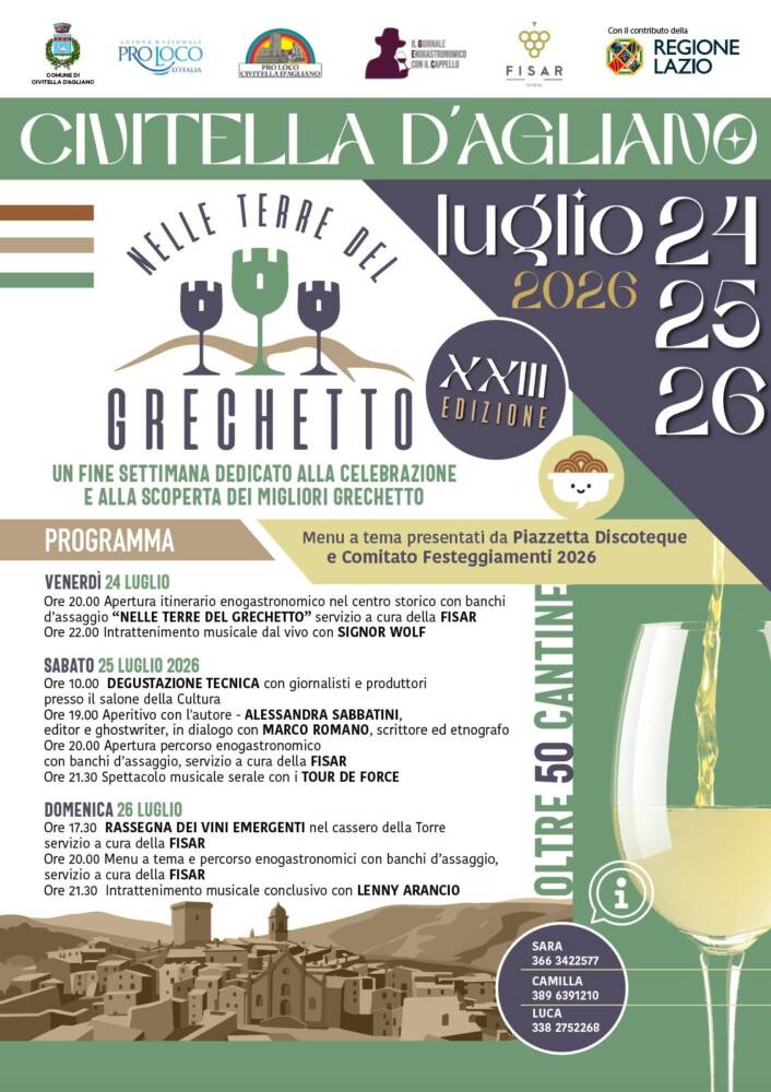 Musica e Spettacolo nel Lazio Nelle Terre del Grechetto