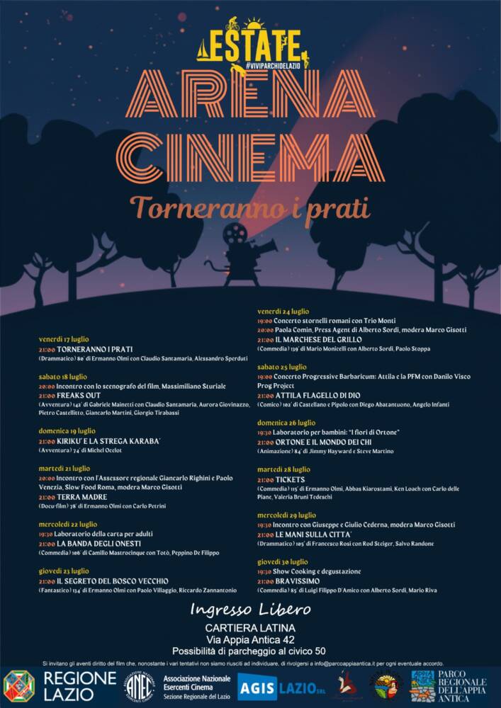 Cosa fare nel Lazio il prossimo week-end Arena Cinema – "Torneranno i prati"