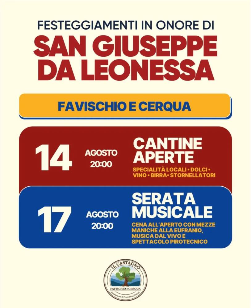 Musica e Spettacolo nel Lazio Festeggiamenti in onore di San Giuseppe da Leonessa