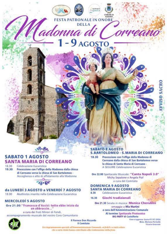 Musica e Spettacolo nel Lazio Festa per la Madonna di Correano