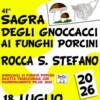 Sagra degli Gnoccacci ai Funghi Porcini Sagra degli Gnoccacci ai Funghi Porcini