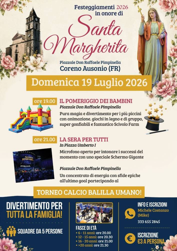 Festeggiamenti in onore di Santa Margherita
