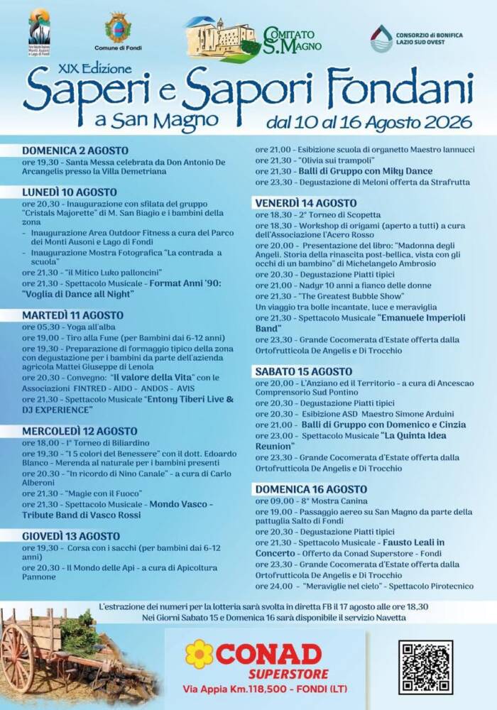 Musica e Spettacolo nel Lazio Saperi e Sapori Fondani