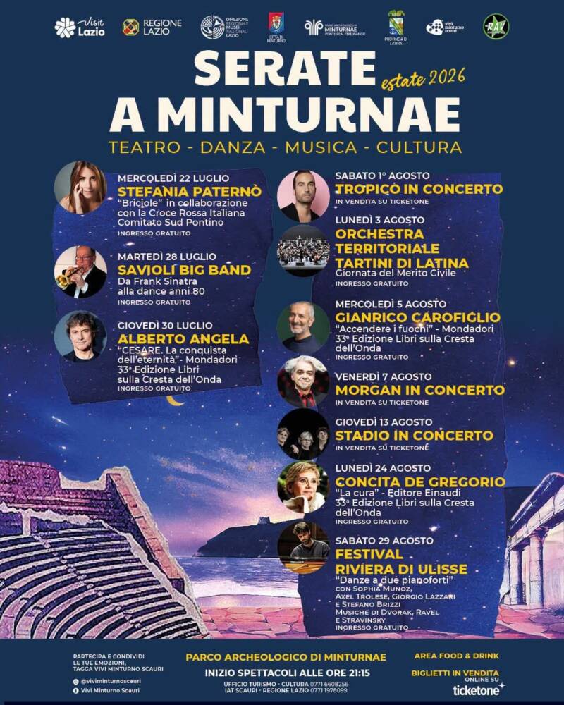 Musica e Spettacolo nel Lazio Serate a Minturnae