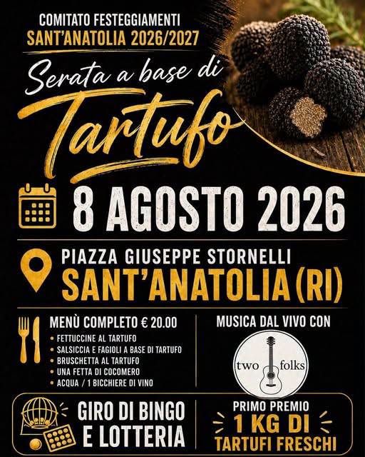 Sagre nel Lazio Serata a base di Tartufo