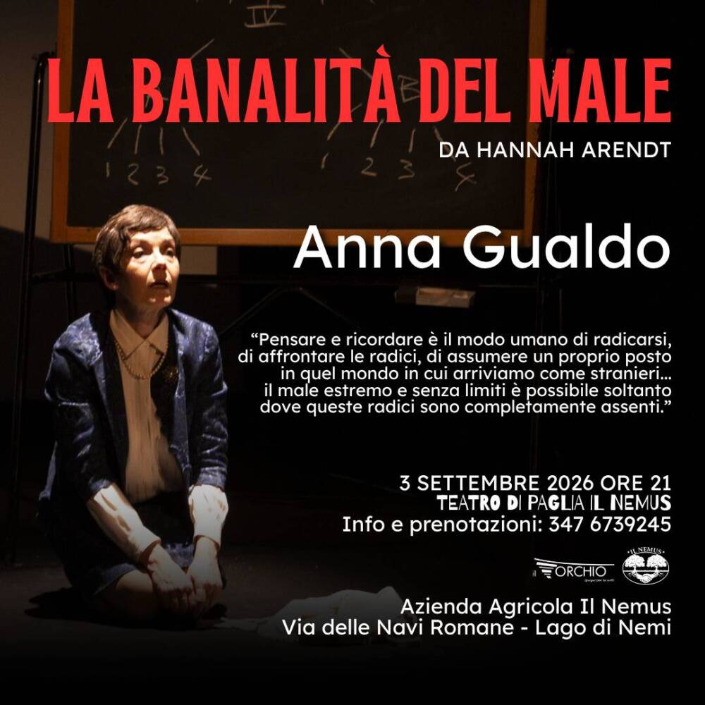 La Banalità del Male da Hannah Arendt con Anna Gualdo