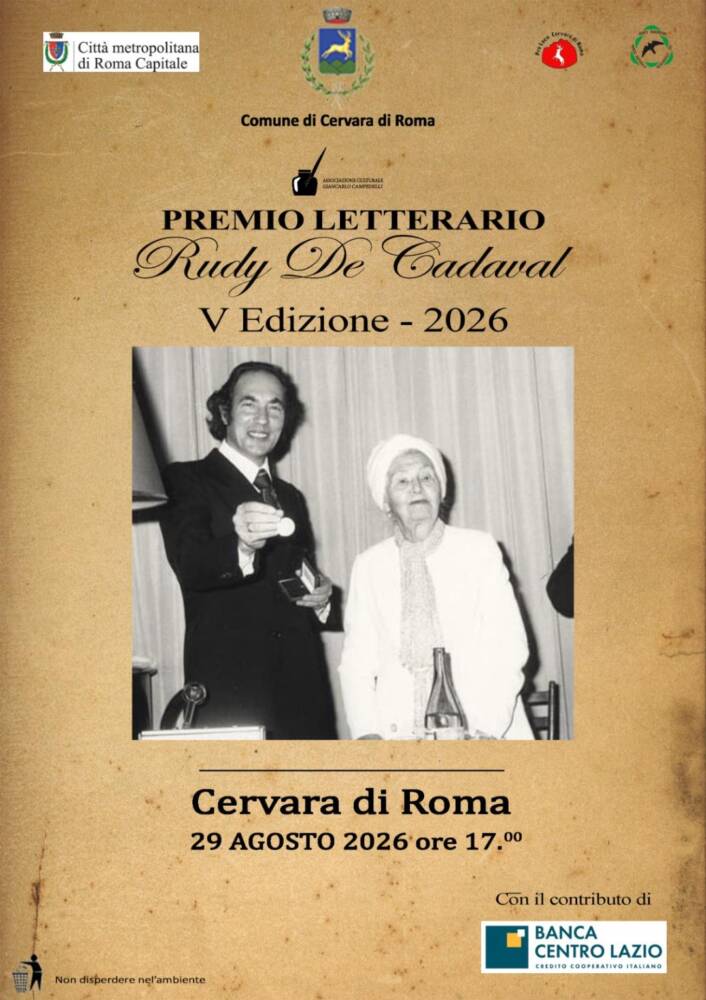 Musica, Spettacoli e Danza nel Lazio nel Lazio Premio Letterario "Rudy De Cadaval"