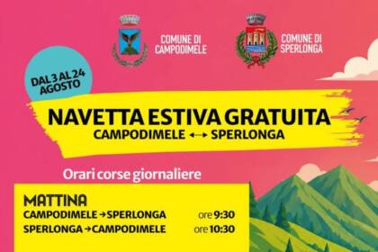 Navetta gratuita tra Campodimele e Sperlonga Navetta gratuita tra Campodimele e Sperlonga