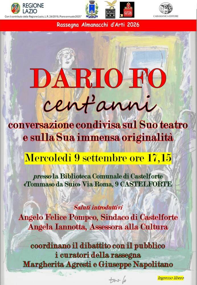 Eventi di Arte e Cultura nel Lazio DARIO FO a 100 anni dalla nascita