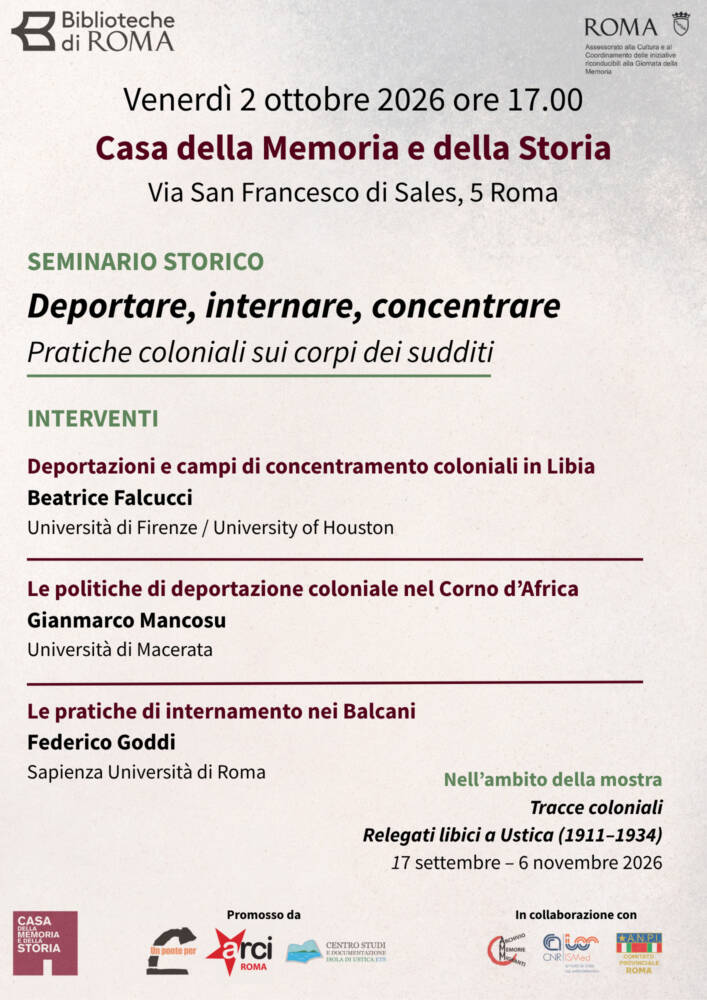 Deportare, internare, concentrare. Pratiche coloniali sui corpi dei sudditi