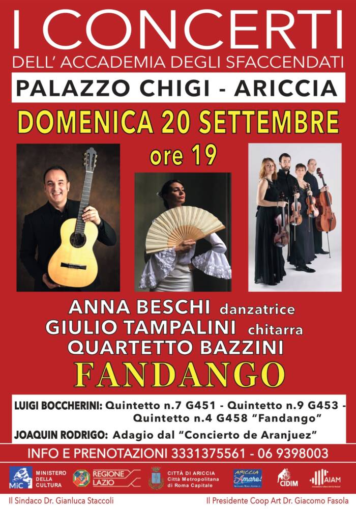 Fandango, musica e danza al Palazzo Chigi di Ariccia