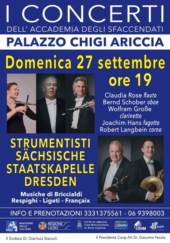 Gli strumentisti a fiato della Staatskapelle di Dresda