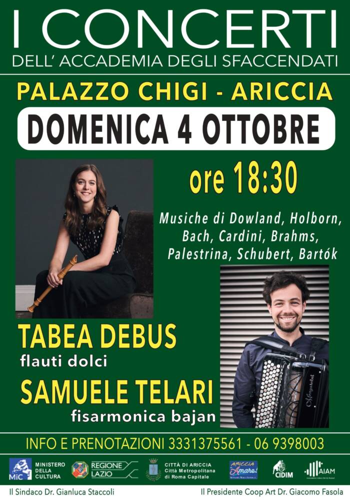 La fisarmonica bajan di Samuele Telari ed i flauti dolci di Tabea Debus