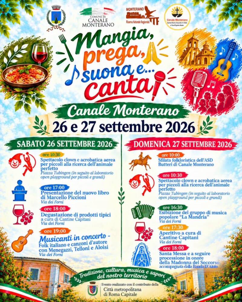 Mangia, prega, suona e... canta