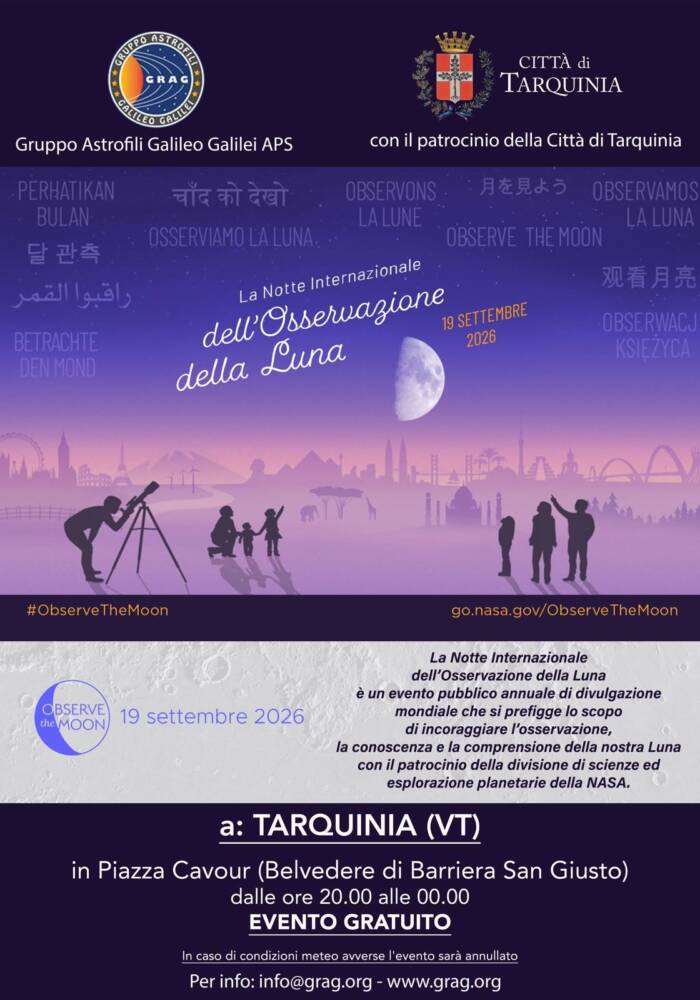 Notte Internazionale dell’Osservazione della Luna