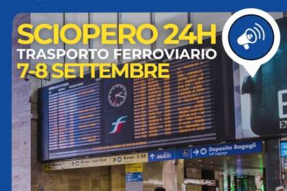 Trasporto ferroviario, sciopero nazionale di 24 ore tra il 7 e l'8 settembre