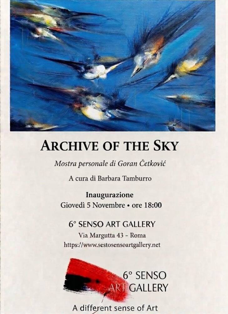 Eventi di Arte e Cultura nel Lazio ARCHIVE OF THE SKY - La pittura si fa vento