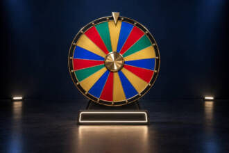Ruote bonus e ritmo del presentatore nei live game show su Golisimo Casino generata con AI