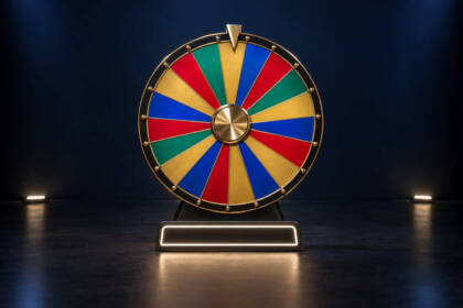 Ruote bonus e ritmo del presentatore nei live game show su Golisimo Casino generata con AI