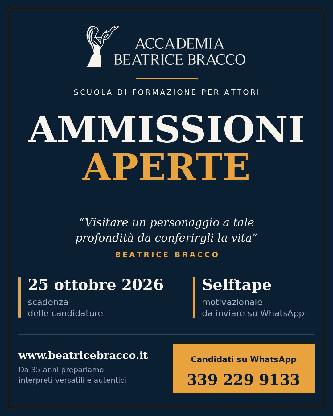 Scuola di recitazione Accademia Beatrice Bracco