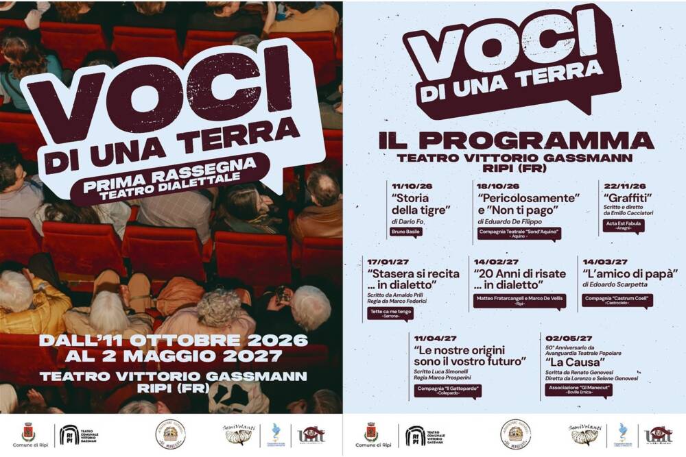 Eventi nel Lazio: Sagre, Concerti e Cosa Fare VOCI DI UNA TERRA - La prima rassegna di teatro dialettale