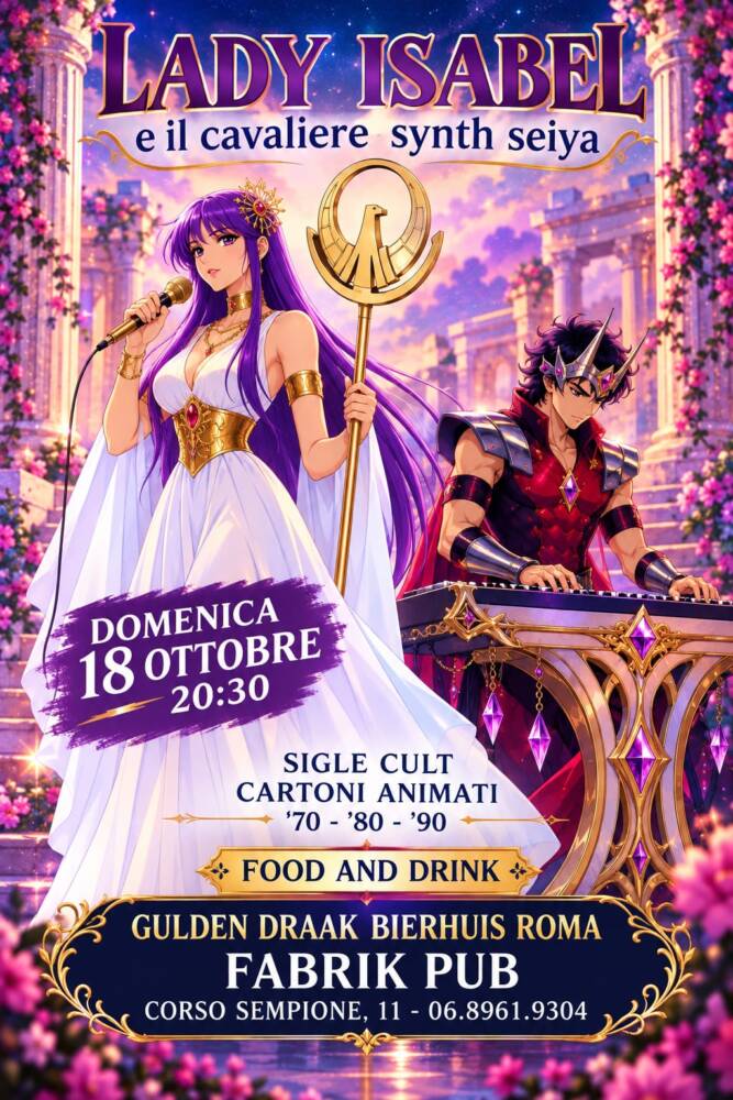 Eventi nel Lazio: Sagre, Concerti e Cosa Fare LADY ISABEL e il cavaliere synth seiya