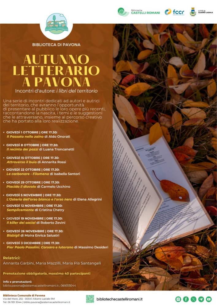 Incontri d'autore: i libri del territorio
