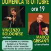 Il violinista Vincenzo Bolognese con il pianista Marco Grisanti