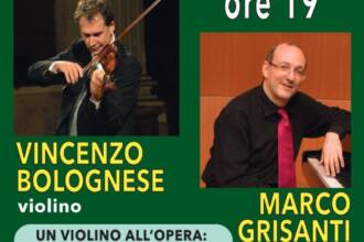 Il violinista Vincenzo Bolognese con il pianista Marco Grisanti